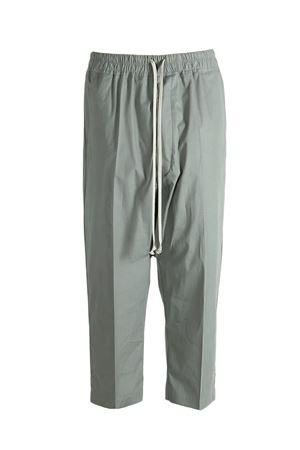 Light green cotton cropped trousers RICK OWENS | RU01F2381P35